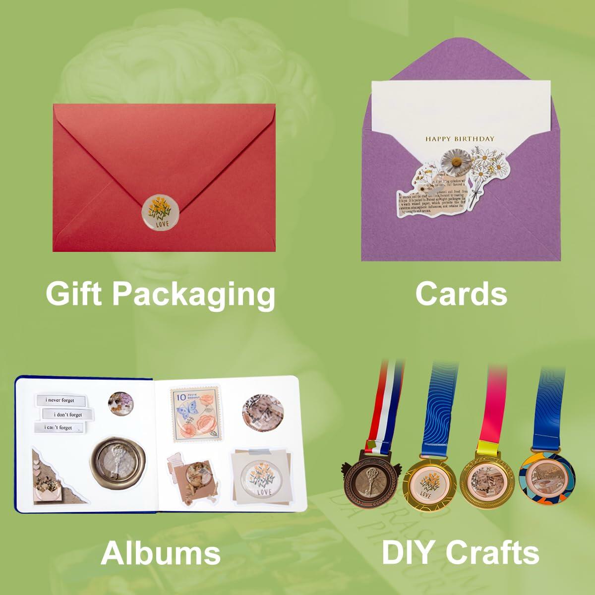 IGOGO 1” Epoxy Stickers Craft Bottle Caps Hair Bows Scrapbook 100PCS Glitter