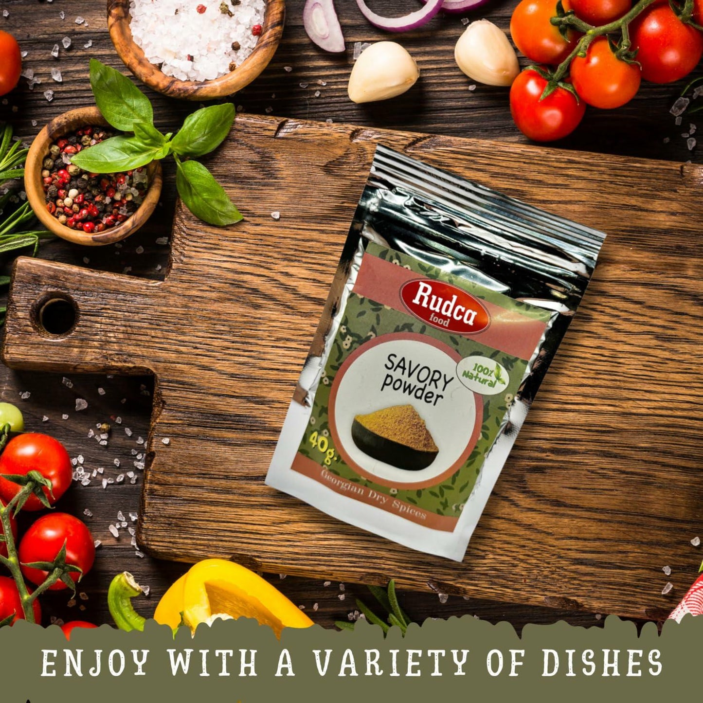 Rudca 100% Natural Savory Powder 40g Georgian Spice for Soups & Dishes