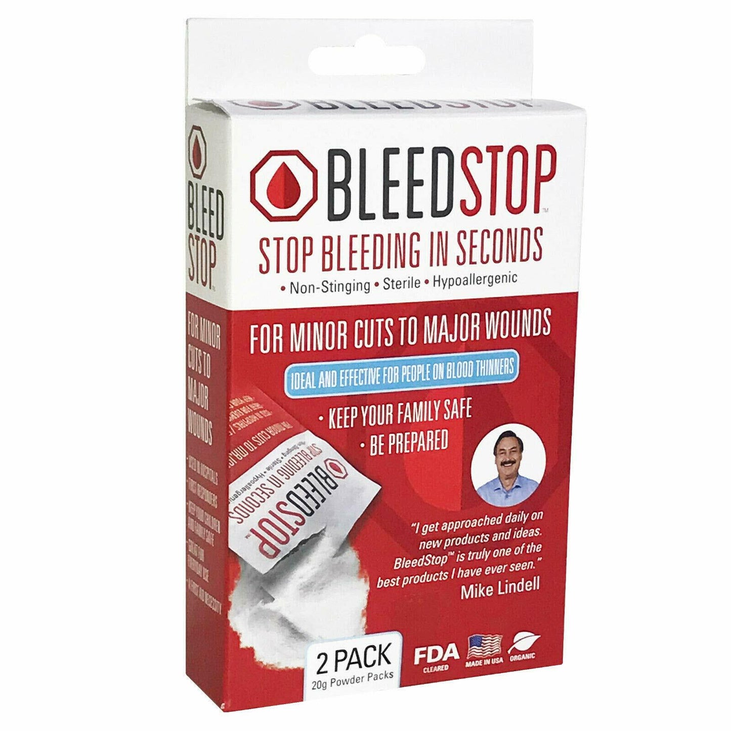 Bleedstop Stop Bleeding Powder 2 Pack 20g Emergency First Aid Home Kids Family
