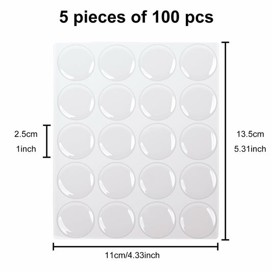IGOGO 1” Epoxy Stickers Craft Bottle Caps Hair Bows Scrapbook 100PCS Glitter