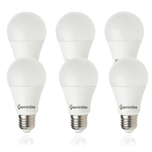 Geminilite 6-Pack 13W LED Light Bulbs 100W Equivalent Daylight 5000K E26