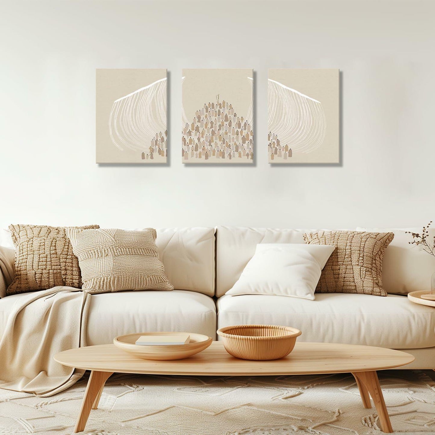 Jesus Christian Wall Art Set of 3 Canvas Prints Framed 12x16