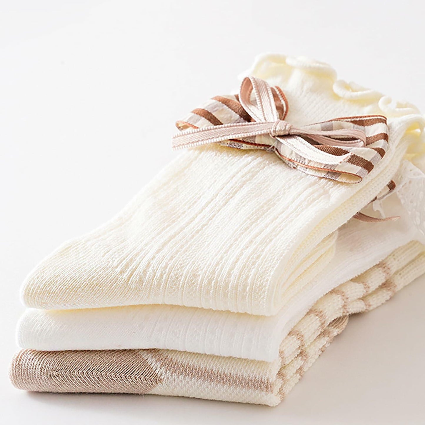 Apone Fatu Baby Knee High Socks Flower D for Infants Toddlers 6-12 Months