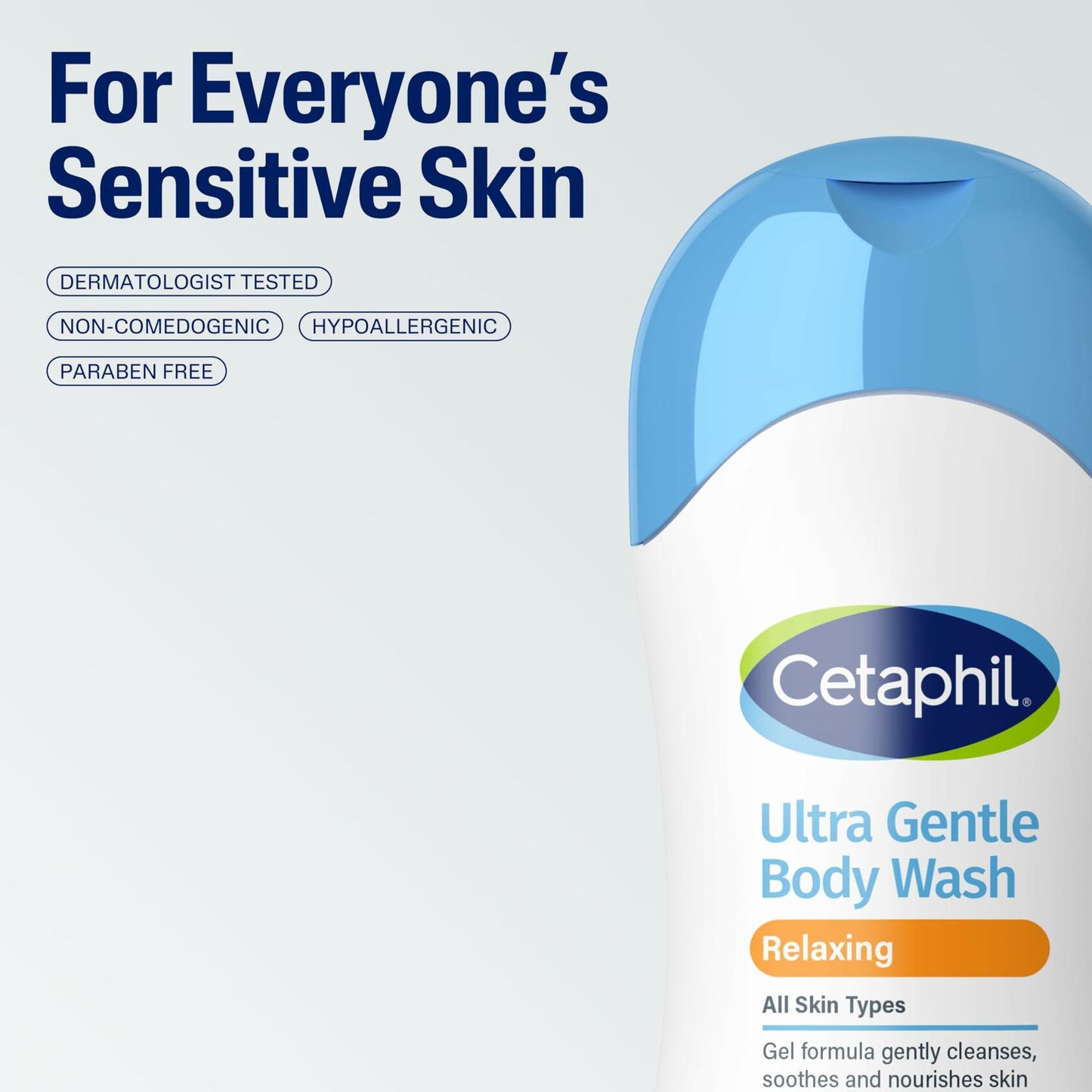 Cetaphil Ultra Gentle Body Wash 16.9oz Sensitive Skin Aloe Hypoallergenic