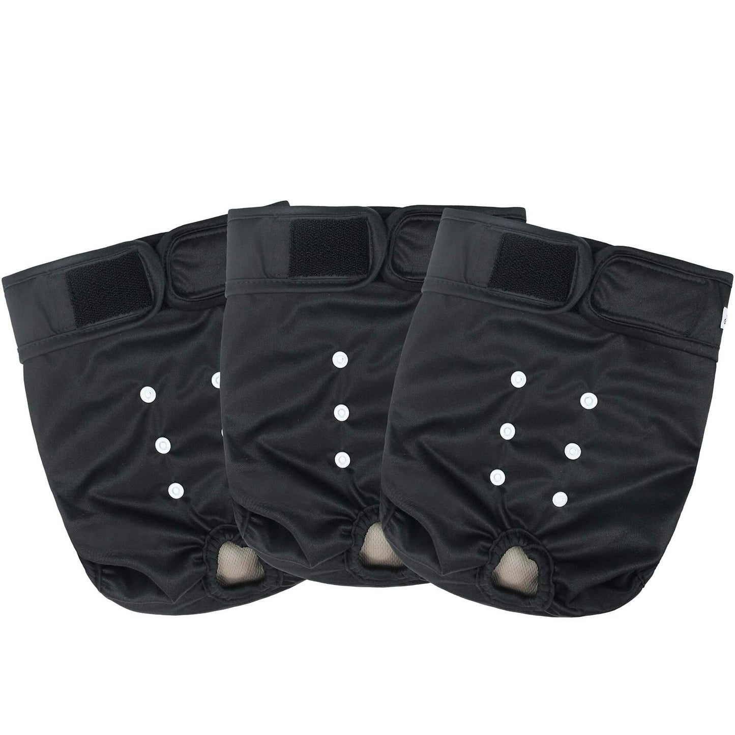 Grecle Washable Female Dog Diapers - Reusable, Adjustable, Absorbent, L