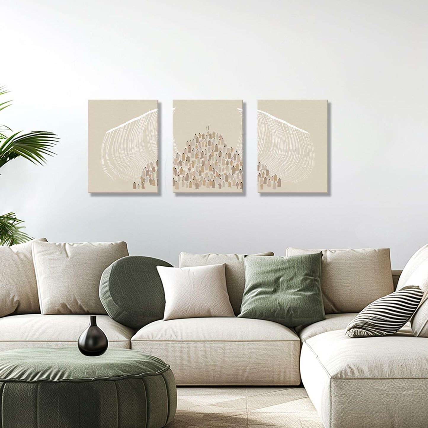 Jesus Christian Wall Art Set of 3 Canvas Prints Framed 12x16