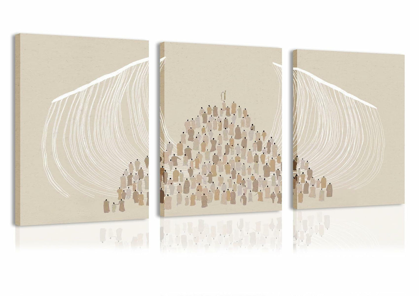 Jesus Christian Wall Art Set of 3 Canvas Prints Framed 12x16