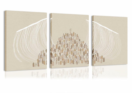 Jesus Christian Wall Art Set of 3 Canvas Prints Framed 12x16