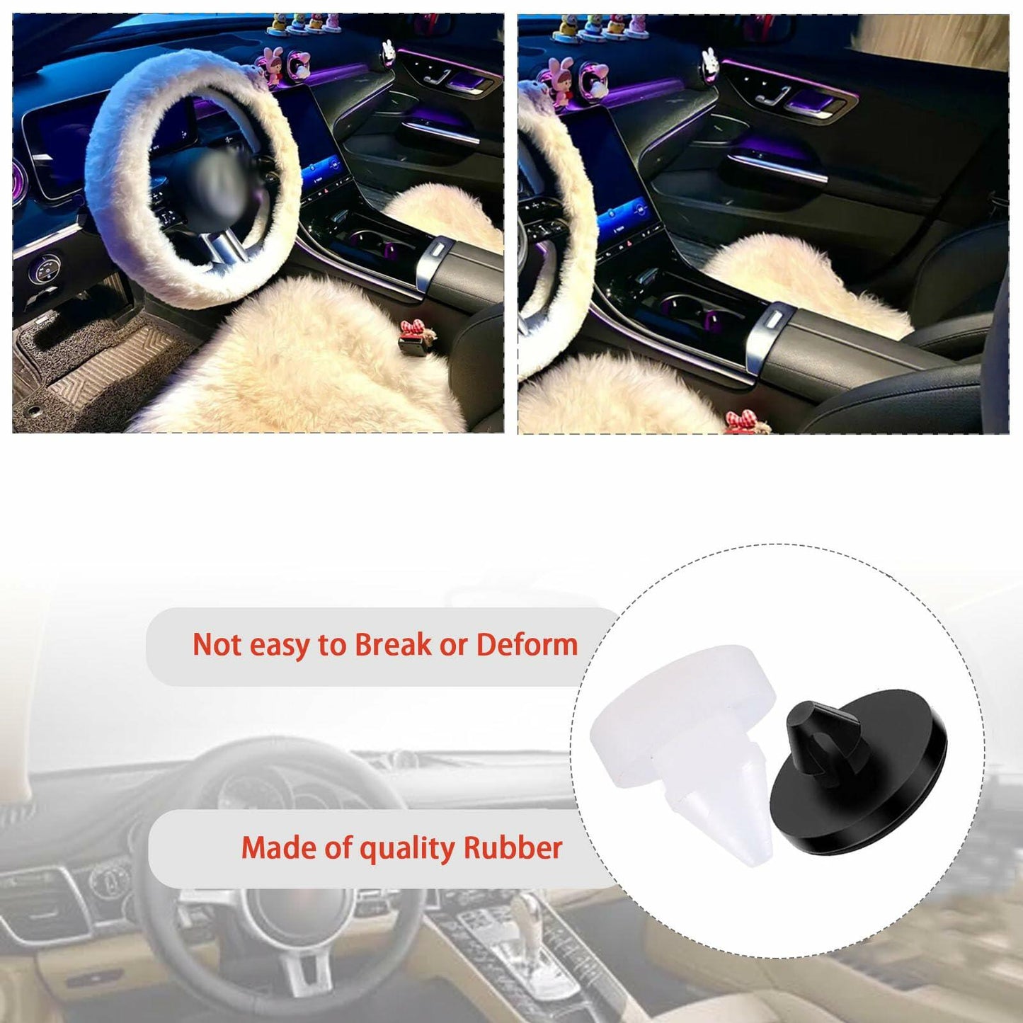 EVKILKJS Brake Pedal Stop Pad 8 PCS Compatible 90541-06036 Black White