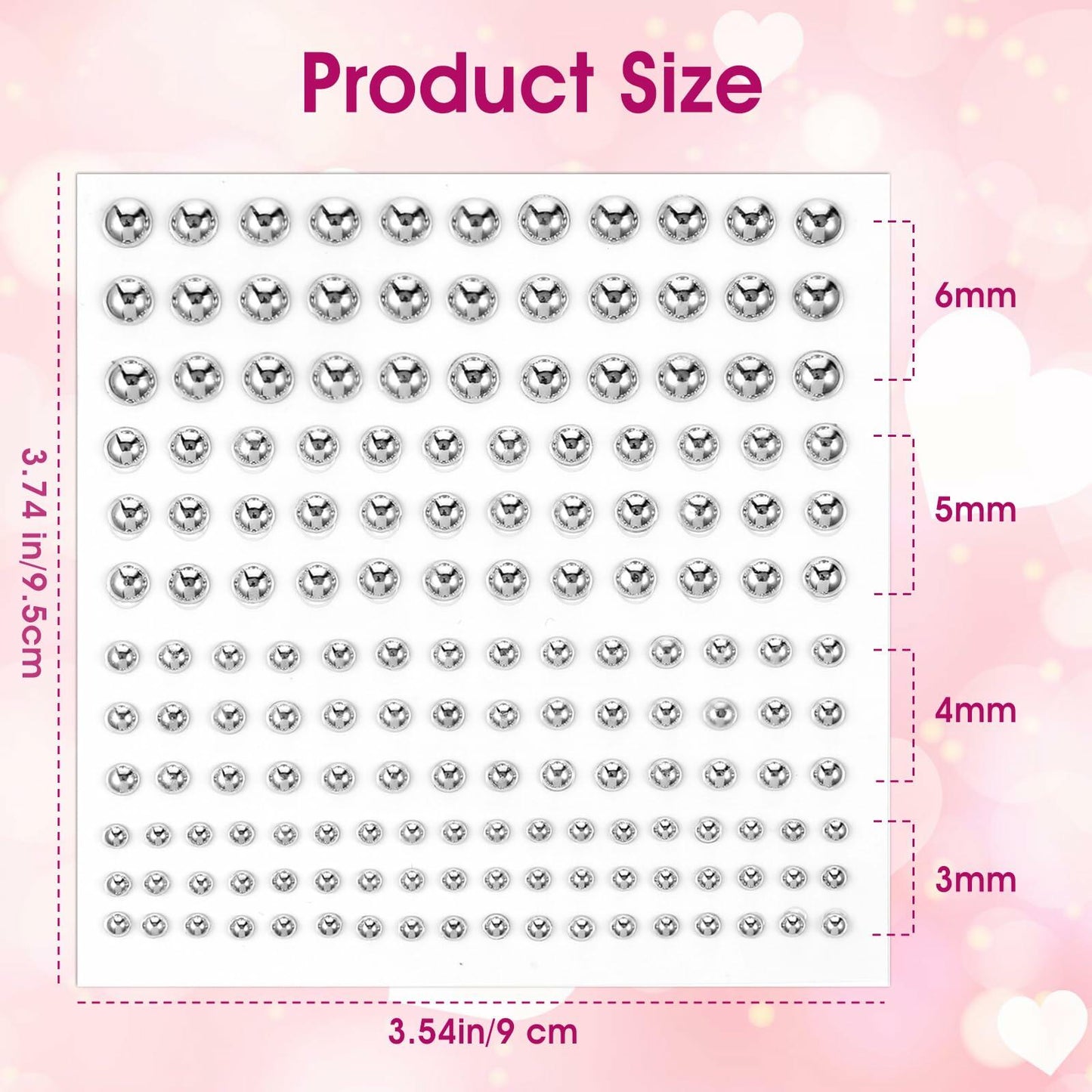 Heclia Face Gems 8 Sheets Silver Self Adhesive Fake Piercings Body Jewels