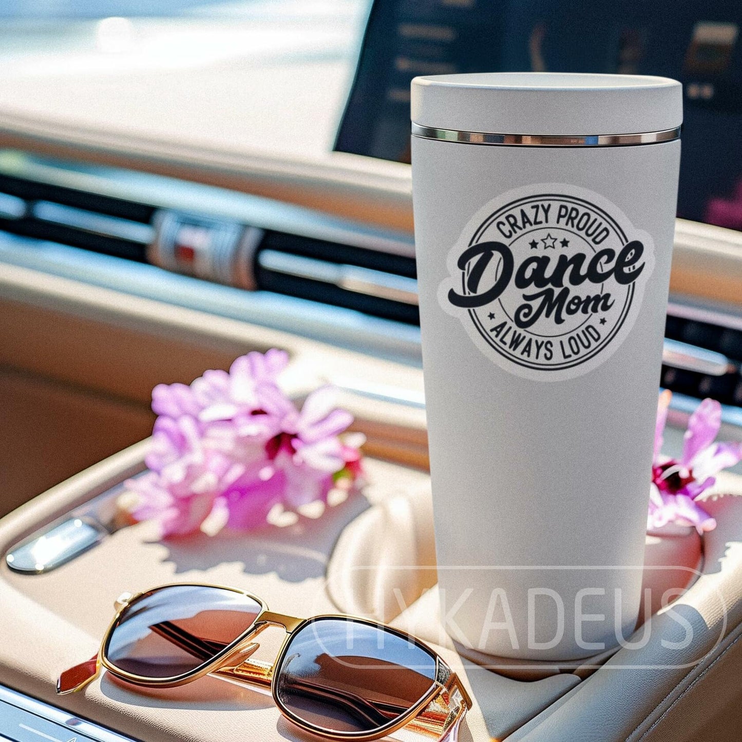 HYKADEUS Dance Mom Funny Vinyl Sticker 3Pcs Waterproof 3x2.8 Inch