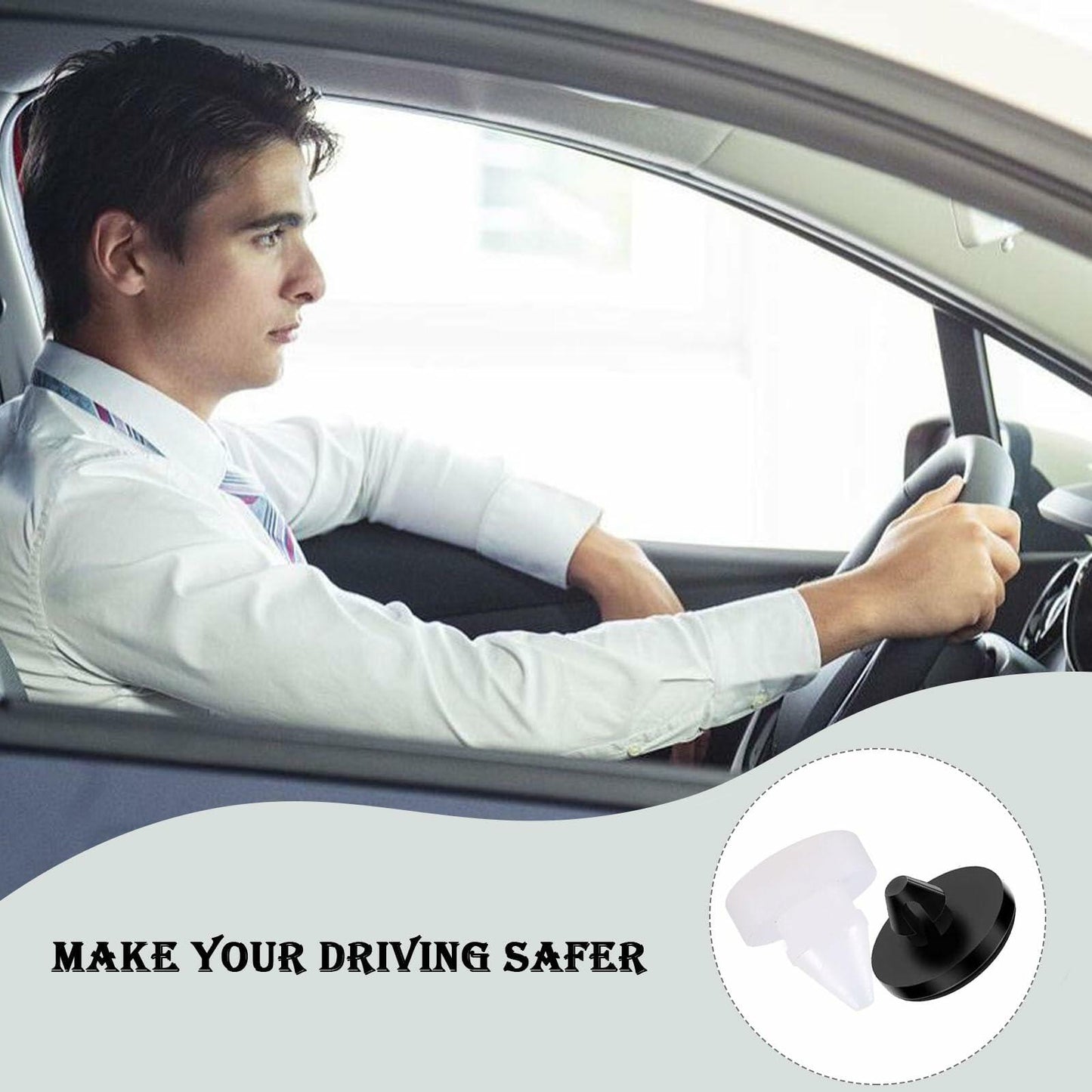 EVKILKJS Brake Pedal Stop Pad 8 PCS Compatible 90541-06036 Black White