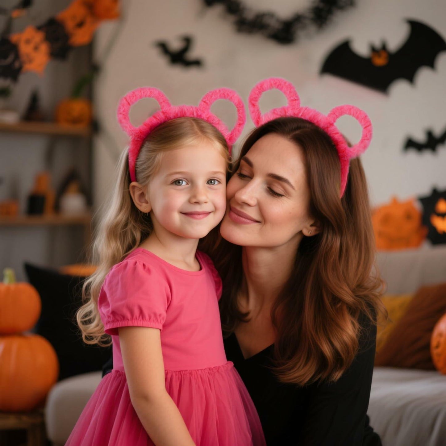 Yolyoo 3pcs Chipmunk Mouse Ears Headband Rose Red Standard Size