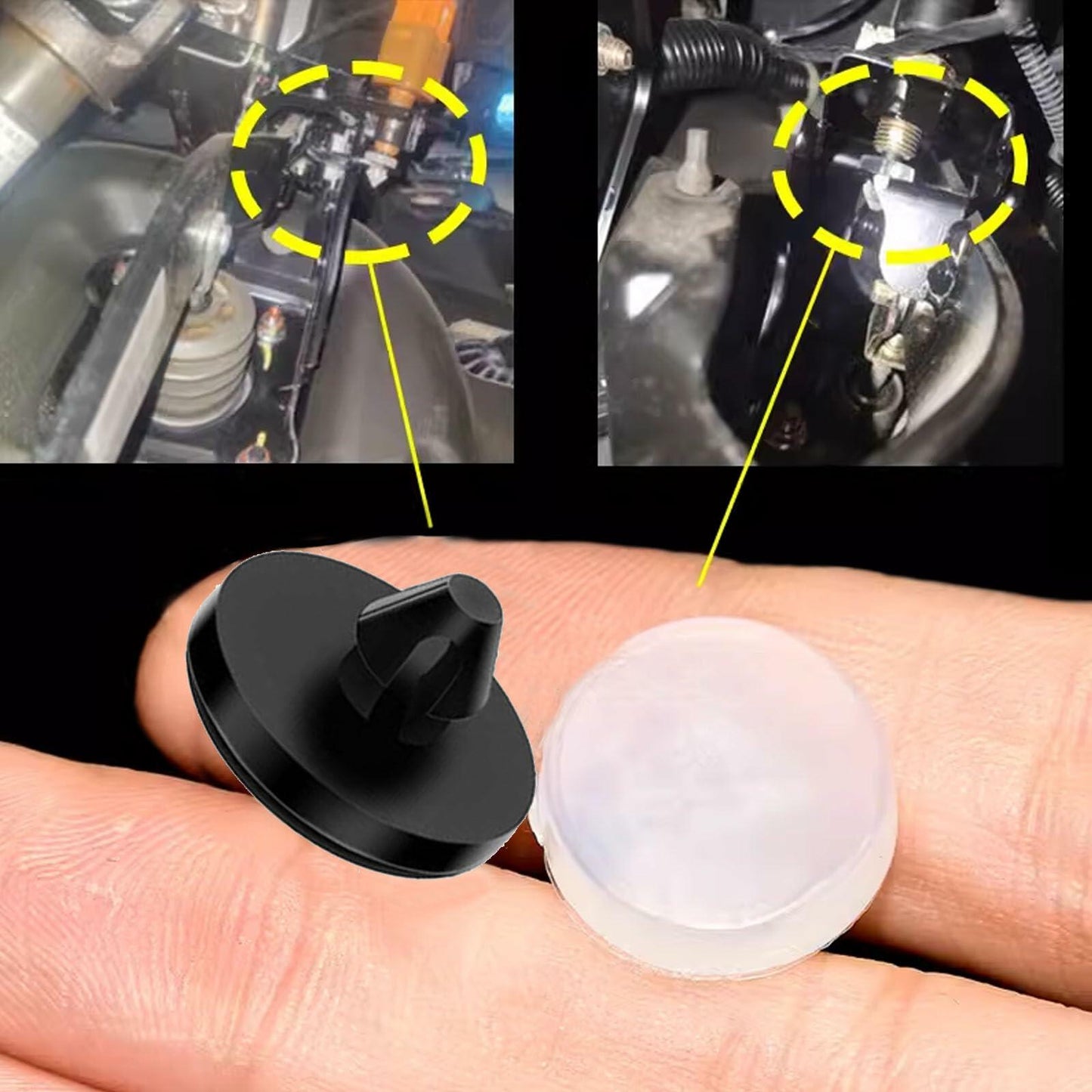 EVKILKJS Brake Pedal Stop Pad 8 PCS Compatible 90541-06036 Black White