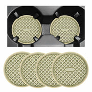 Yourkar 4 PCS Car Cup Holder Coasters 2.75in Silicone Non-Slip Yellow