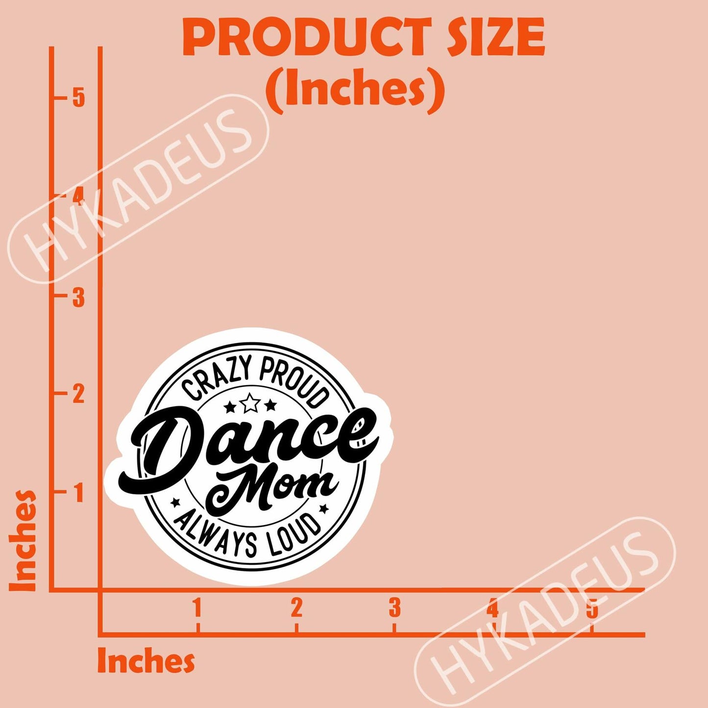 HYKADEUS Dance Mom Funny Vinyl Sticker 3Pcs Waterproof 3x2.8 Inch