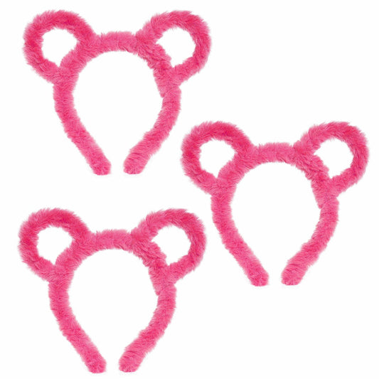 Yolyoo 3pcs Chipmunk Mouse Ears Headband Rose Red Standard Size