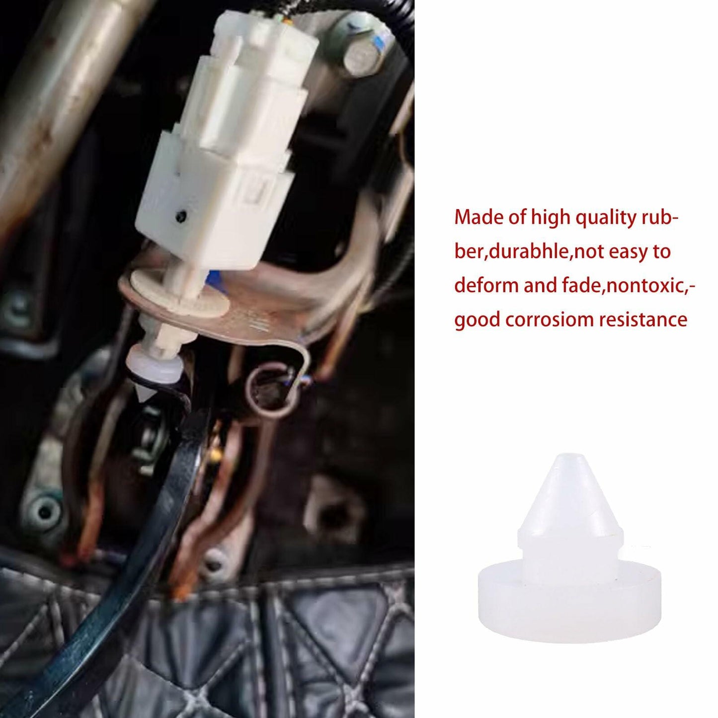 EVKILKJS Brake Pedal Stop Pad 8 PCS Compatible 90541-06036 Black White