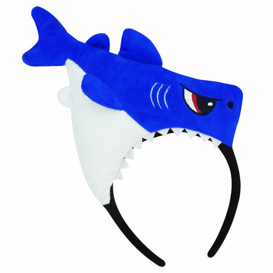 IGMaryBox Blue Shark Headband Plush Animal Ears Hairband Cosplay Costume