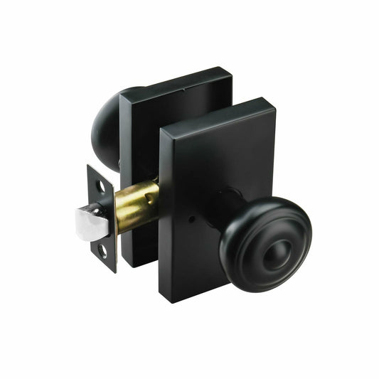 NCSEN Matt Black Interior Door Knob Privacy Lock for Bath & Bedroom