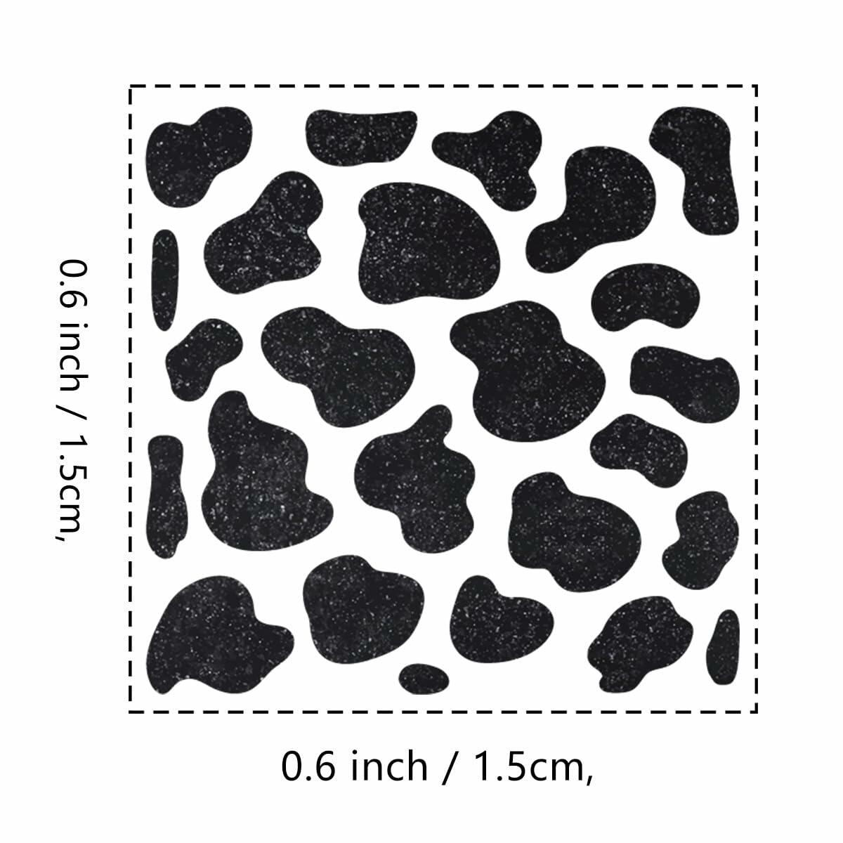 GUVSPTI Cow Print Rubber Stamp 3/5 Inch Mini Scrapbooking Card Making