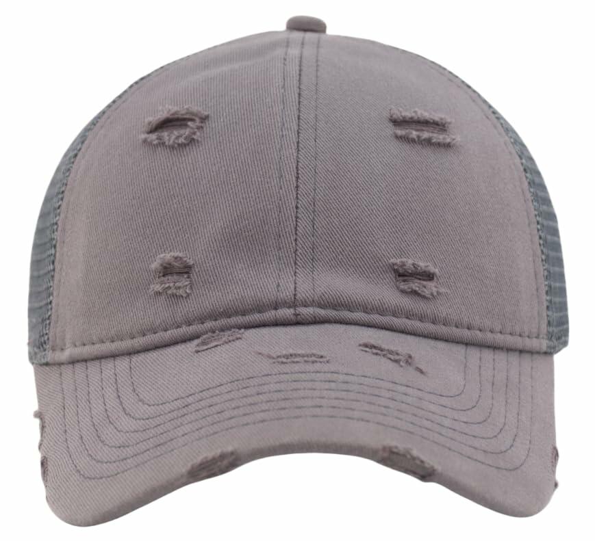AOSMI Vintage Washed Trucker Baseball Hat Adjustable Charcoal Size One Size