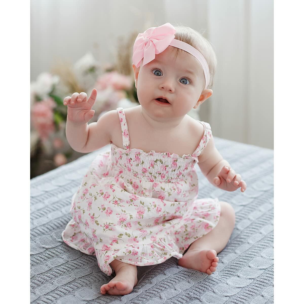 WillingTee Baby Girls 3in Hair Bows Grosgrain Ribbon Headbands 40 Colors