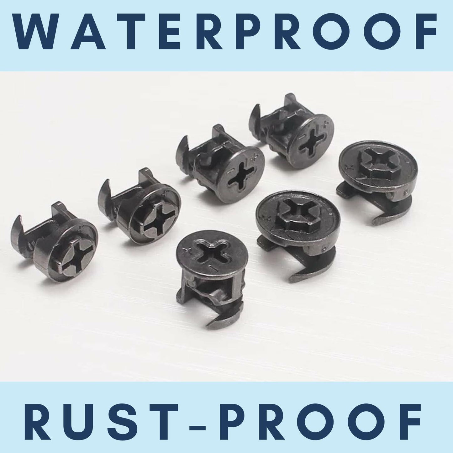 Party Animals Cam Locks Furniture Eccentric Wheels 20Pcs 12x11mm Black