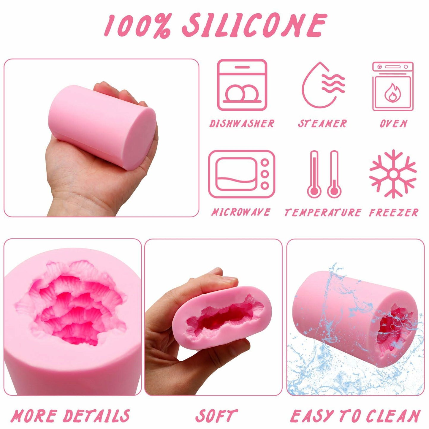 Caregene Christmas Tree Candle Silicone Mold Pine Tree Shape for Candle Making