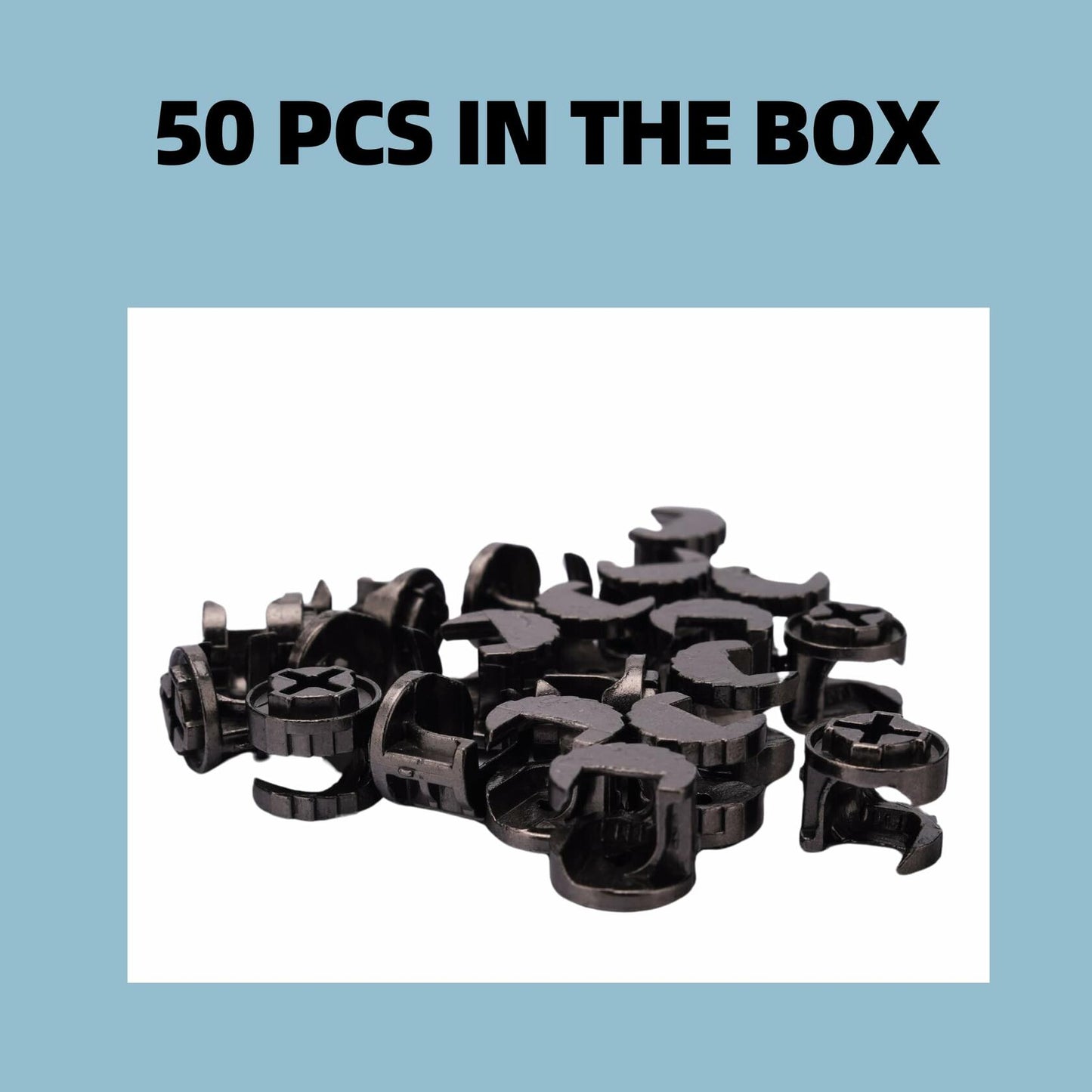 Party Animals Cam Locks Furniture Eccentric Wheels 20Pcs 12x11mm Black