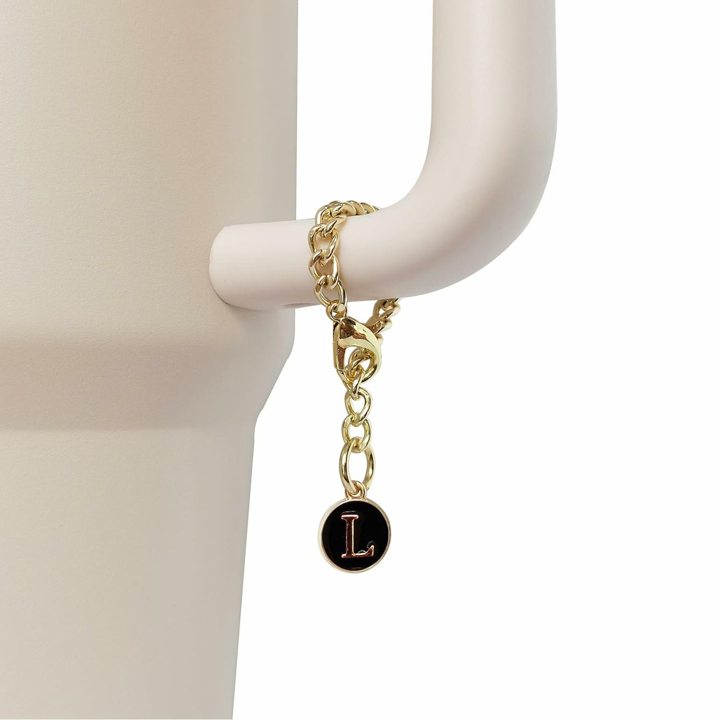 Wabogove Stanley 1pc Silicone Straw Topper & Letter L Charm 30&40oz Tumbler