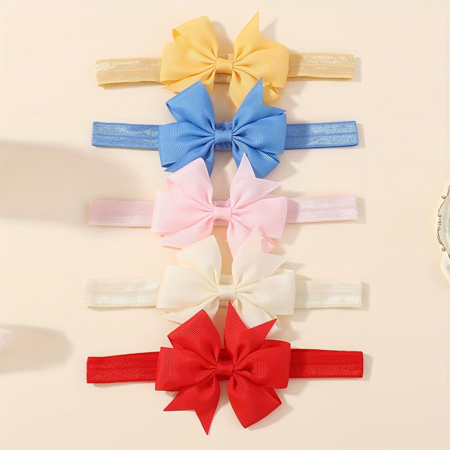 WillingTee Baby Girls 3in Hair Bows Grosgrain Ribbon Headbands 40 Colors