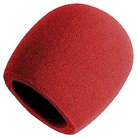 OnStage Foam Ball-Type Microphone Windscreen Red - Fits Most Mics