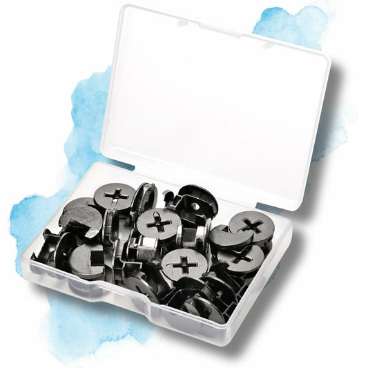 Party Animals Cam Locks Furniture Eccentric Wheels 20Pcs 12x11mm Black