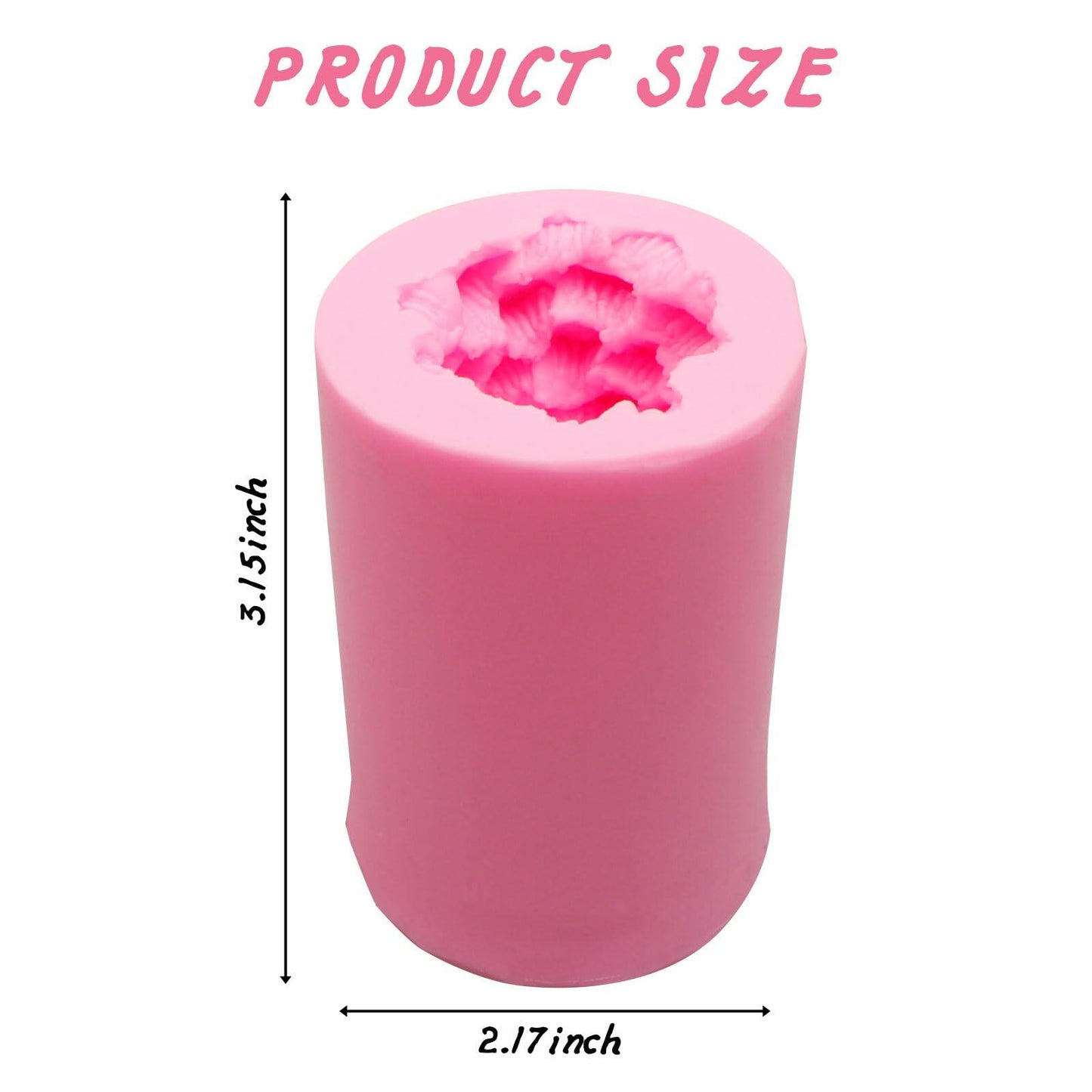 Caregene Christmas Tree Candle Silicone Mold Pine Tree Shape for Candle Making