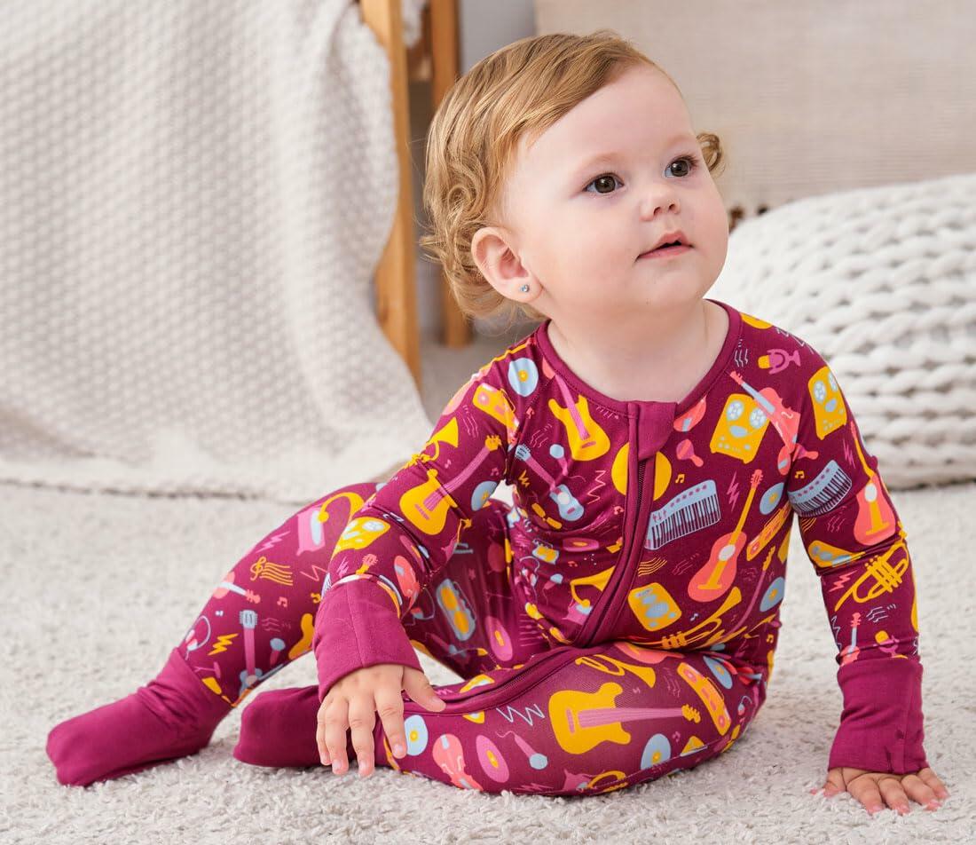 SUZEL Bamboo Viscose Baby Pajamas Romper Guitar Color Size 18-24M