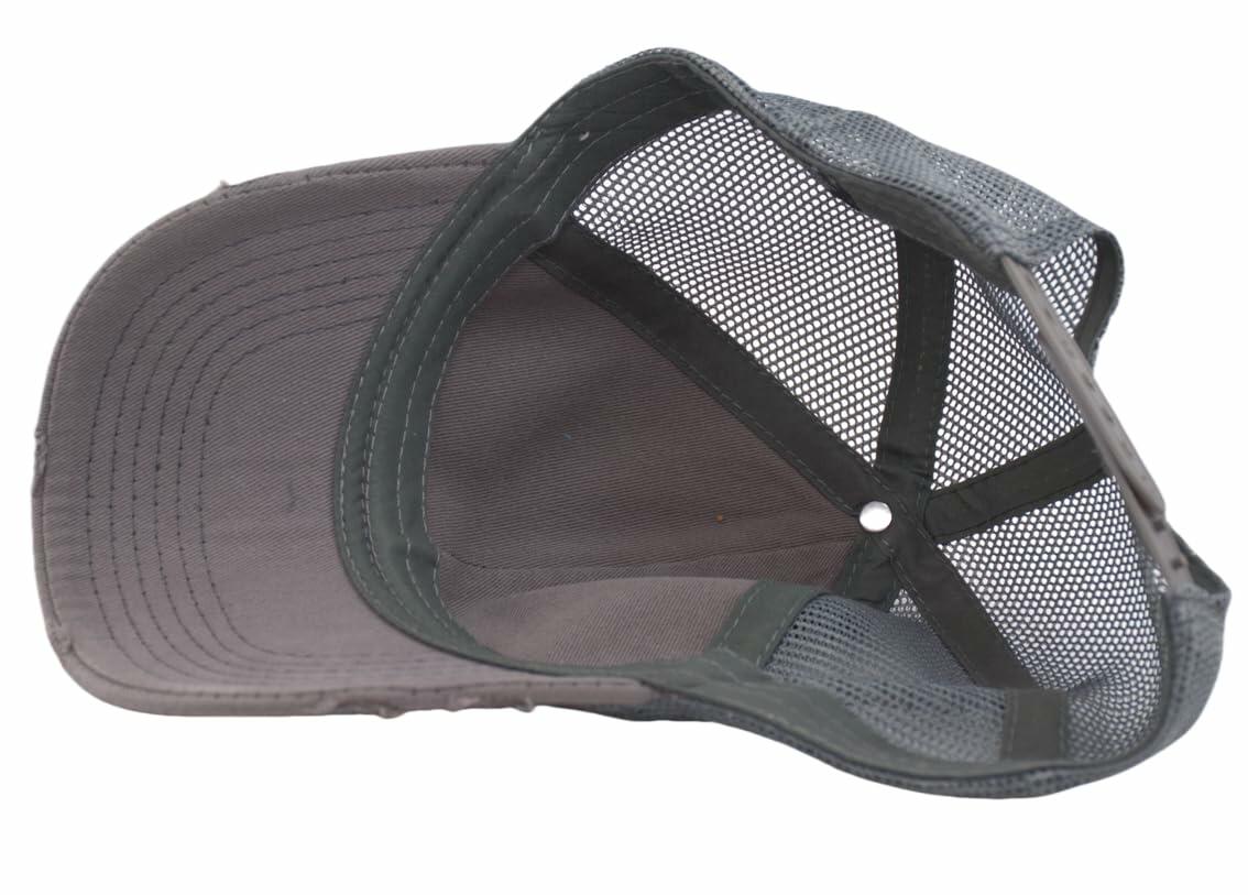 AOSMI Vintage Washed Trucker Baseball Hat Adjustable Charcoal Size One Size