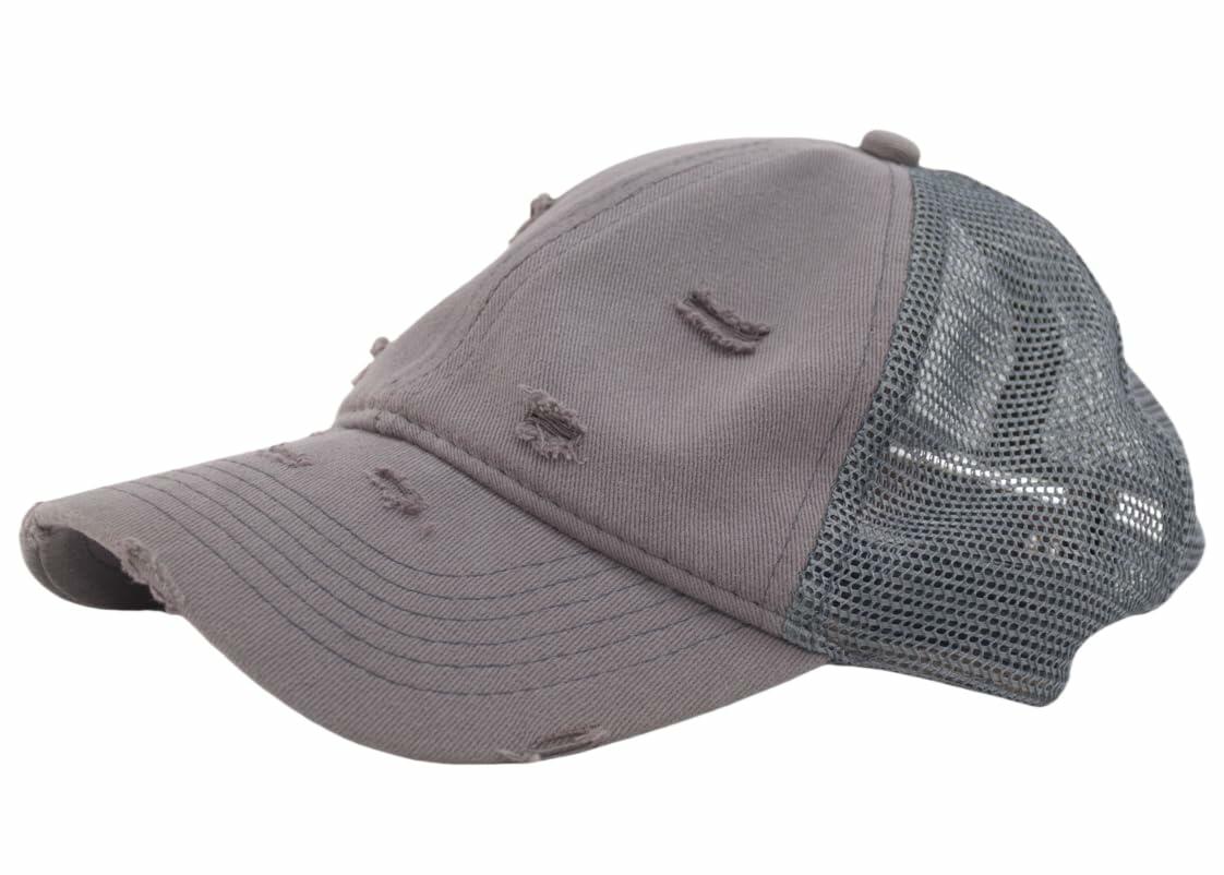 AOSMI Vintage Washed Trucker Baseball Hat Adjustable Charcoal Size One Size