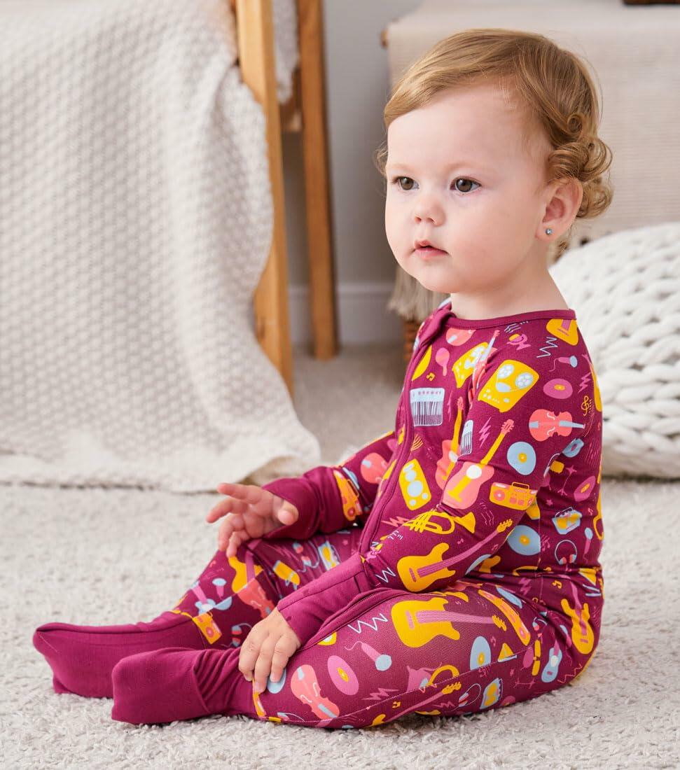 SUZEL Bamboo Viscose Baby Pajamas Romper Guitar Color Size 18-24M