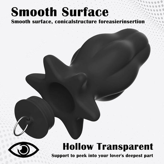 Lelisex Silicone Hollow Anal Butt Plug BDSM Sex Toy Small