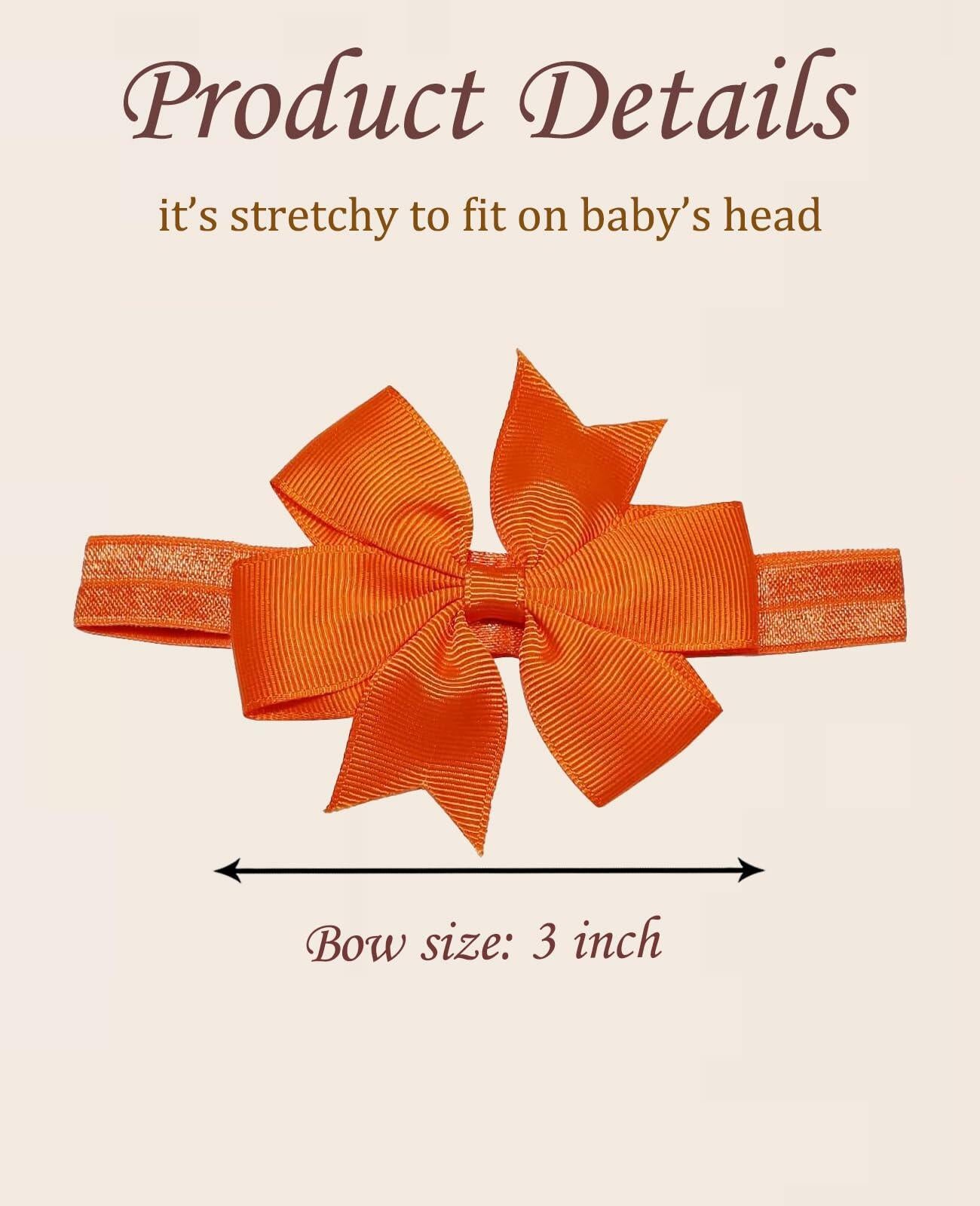 WillingTee Baby Girls 3in Hair Bows Grosgrain Ribbon Headbands 40 Colors