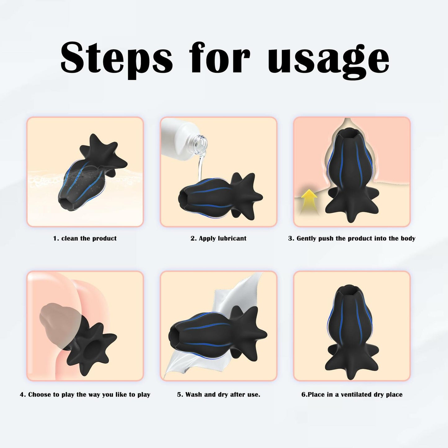 Lelisex Silicone Hollow Anal Butt Plug BDSM Sex Toy Small