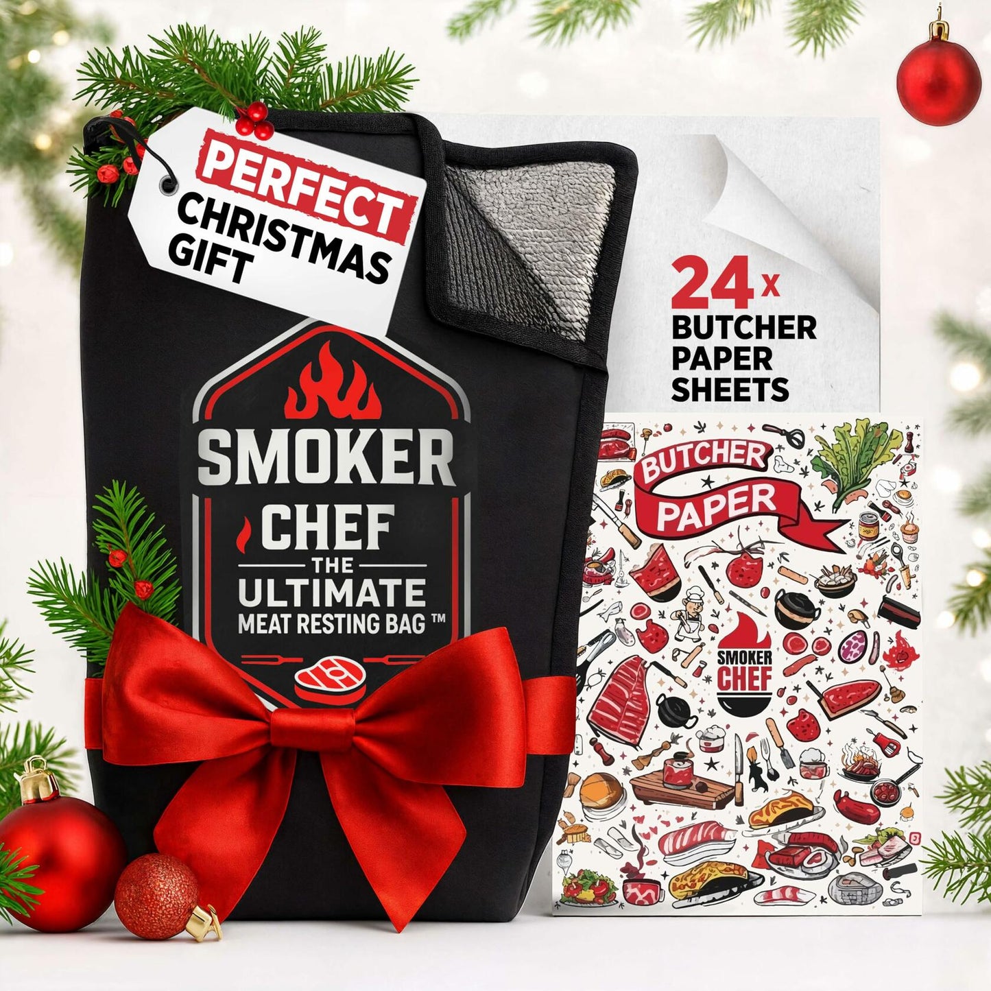 Smoker Chef Meat Resting Bag BBQ Blanket 21" Light Brown 24 Butcher Sheets