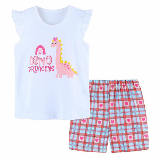 Zlwse Toddler Girls Summer Outfit Cotton Tank Top & Shorts Butterfly Set 3T