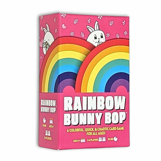 Rainbow Bunny Bop Card Game Family Kids Adults 2-4 Players Fast-Paced
