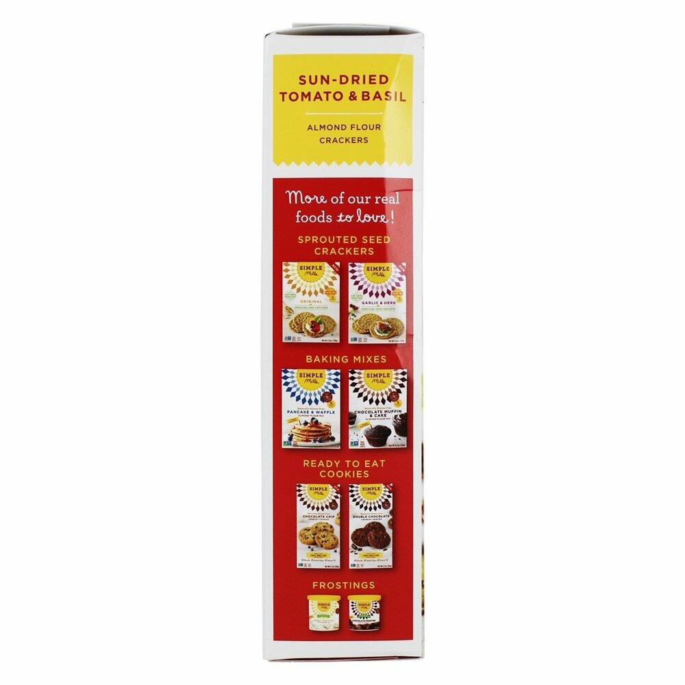 Simple Mills Almond Flour Crackers, Sundried Tomato & Basil, 4.25 oz, 3 count