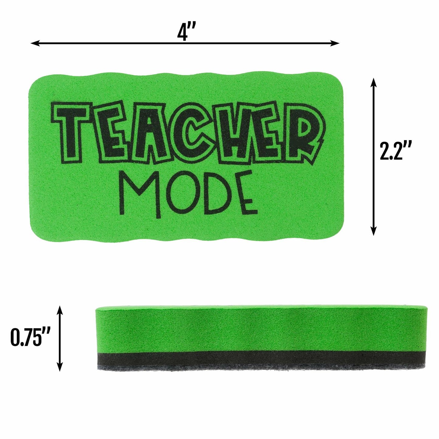Magnetic Whiteboard Dry Erasers 4-Pack Colorful Classroom Teacher Essentials
