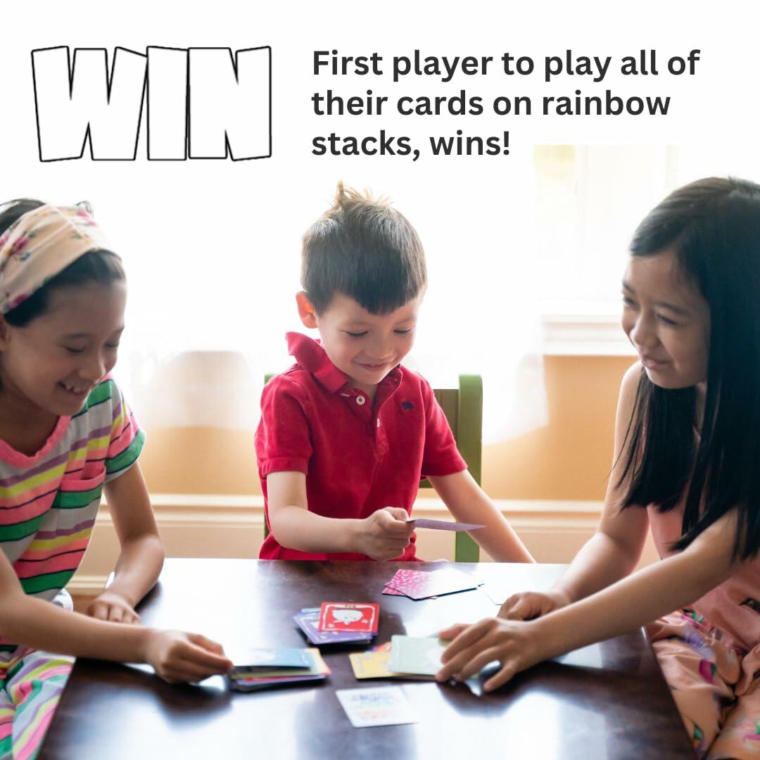 Rainbow Bunny Bop Card Game Family Kids Adults 2-4 Players Fast-Paced