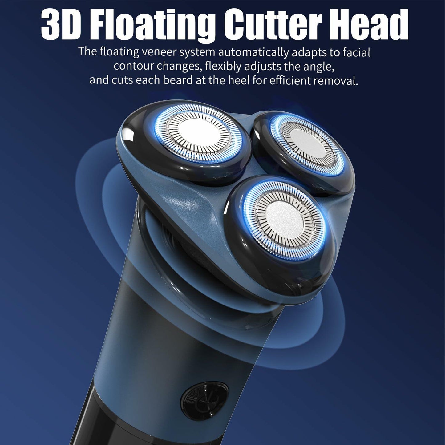 Sejoy Electric Shaver Men Rechargeable Magnetic Head IPX6 Blue