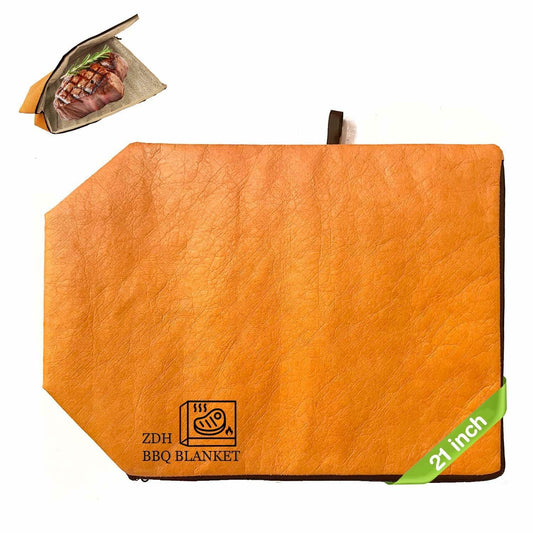 ZDH BBQ Blanket Meat Resting Bag 21in Yellow Reusable Foldable Washable